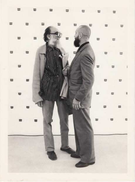 Emilio Vedova e Georg Baselitz a “documenta 7”, Kassel, 1982. Ph Benjamin Katz, Monaco